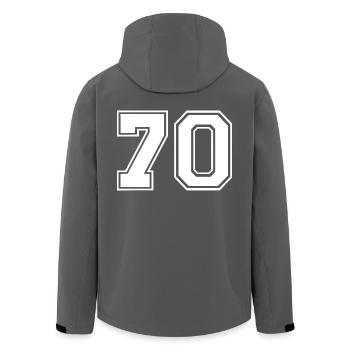 70 - Recycelte Männer Softshell-Jacke von Stanley/Stella - Anthrazit - Hinten - AI Model Male 185 light (185cm)