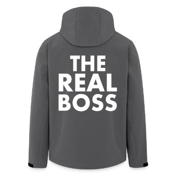 The real boss - Recycelte Männer Softshell-Jacke von Stanley/Stella - Anthrazit - Hinten - AI Model Male 185 light (185cm)