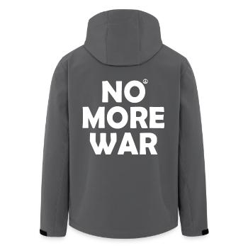 No more war - Recycelte Männer Softshell-Jacke von Stanley/Stella - Anthrazit - Hinten - AI Model Male 185 light (185cm)