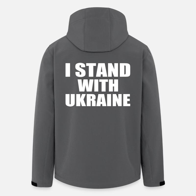 I stand with ukraine - Men’s Recycled Softshell Jacket by Stanley/Stella - anthracite