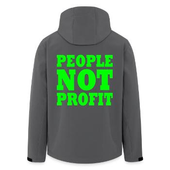 People not profit - Recycelte Männer Softshell-Jacke von Stanley/Stella - Anthrazit - Hinten - AI Model Male 185 light (185cm)