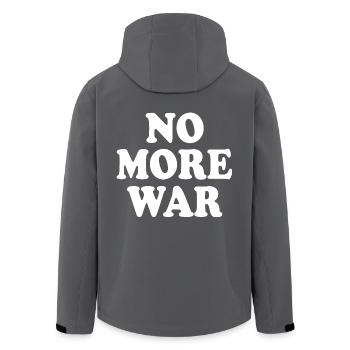 No more war - Recycelte Männer Softshell-Jacke von Stanley/Stella - Anthrazit - Hinten - AI Model Male 185 light (185cm)