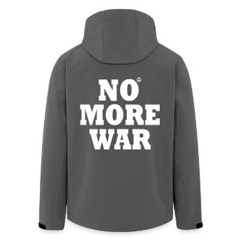 No more war - Recycelte Männer Softshell-Jacke von Stanley/Stella - Anthrazit - Hinten - AI Model Male 185 light (185cm)