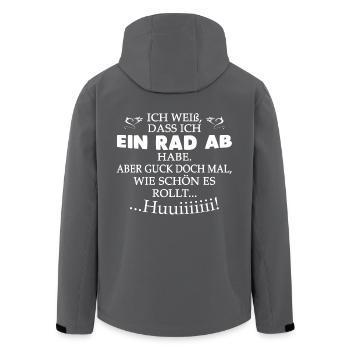 Ein Rad ab! - Recycelte Männer Softshell-Jacke von Stanley/Stella - Anthrazit - Hinten - AI Model Male 185 light (185cm)
