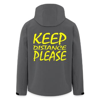 social distancing - Recycelte Männer Softshell-Jacke von Stanley/Stella - Anthrazit - Hinten - AI Model Male 185 light (185cm)