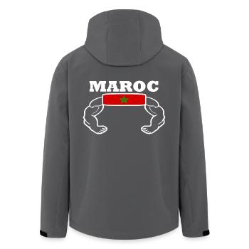 Marokko - Recycelte Männer Softshell-Jacke von Stanley/Stella - Anthrazit - Hinten - AI Model Male 185 light (185cm)