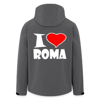 I Love Roma - Recycelte Männer Softshell-Jacke von Stanley/Stella - Anthrazit - Hinten - AI Model Male 185 light (185cm)