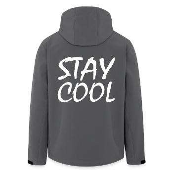 Stay cool - Recycelte Männer Softshell-Jacke von Stanley/Stella - Anthrazit - Hinten - AI Model Male 185 light (185cm)