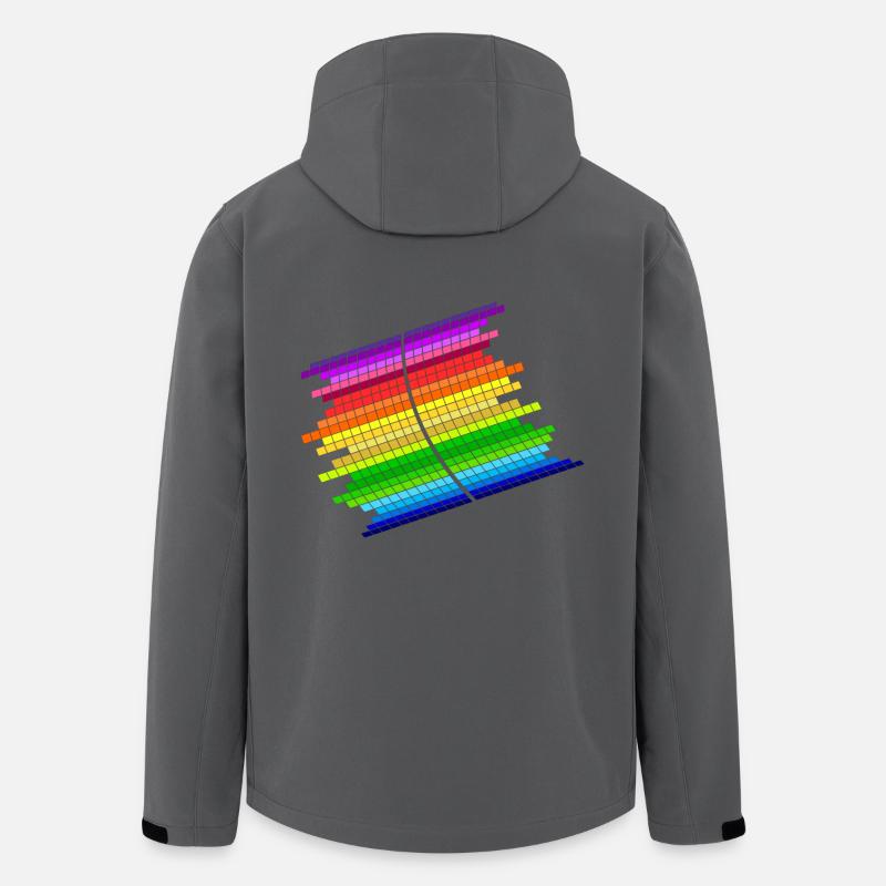 RainBow Equalizer - Men’s Recycled Softshell Jacket by Stanley/Stella - anthracite