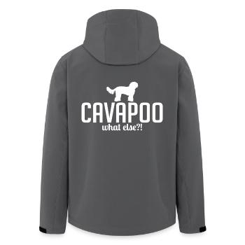 Cavapoo what else Hundespruch Hunde Wilsigns - Recycelte Männer Softshell-Jacke von Stanley/Stella - Anthrazit - Hinten - AI Model Male 185 light (185cm)
