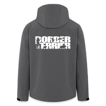 BORDER TERRIER Jagdhund Wilsigns Jagdhunde Jäger - Recycelte Männer Softshell-Jacke von Stanley/Stella - Anthrazit - Hinten - AI Model Male 185 light (185cm)