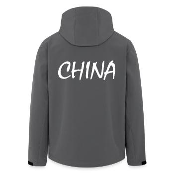 China - Recycelte Männer Softshell-Jacke von Stanley/Stella - Anthrazit - Hinten - AI Model Male 185 light (185cm)