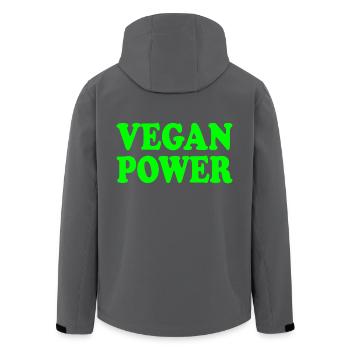 Vegan power - Recycelte Männer Softshell-Jacke von Stanley/Stella - Anthrazit - Hinten - AI Model Male 185 light (185cm)