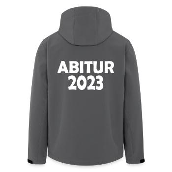 Abitur 2023 - Recycelte Männer Softshell-Jacke von Stanley/Stella - Anthrazit - Hinten - AI Model Male 185 light (185cm)