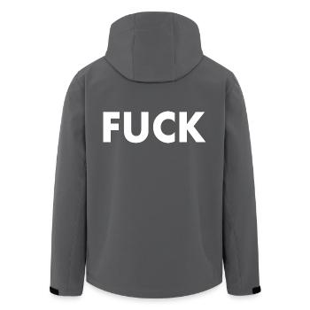 Fuck - Recycelte Männer Softshell-Jacke von Stanley/Stella - Anthrazit - Hinten - AI Model Male 185 light (185cm)