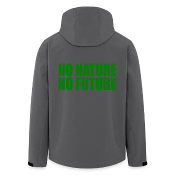 No nature no future - Recycelte Männer Softshell-Jacke von Stanley/Stella - Anthrazit - Hinten - AI Model Male 185 light (185cm)