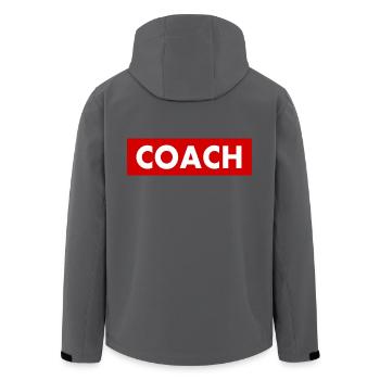 Coach - Recycelte Männer Softshell-Jacke von Stanley/Stella - Anthrazit - Hinten - AI Model Male 185 light (185cm)
