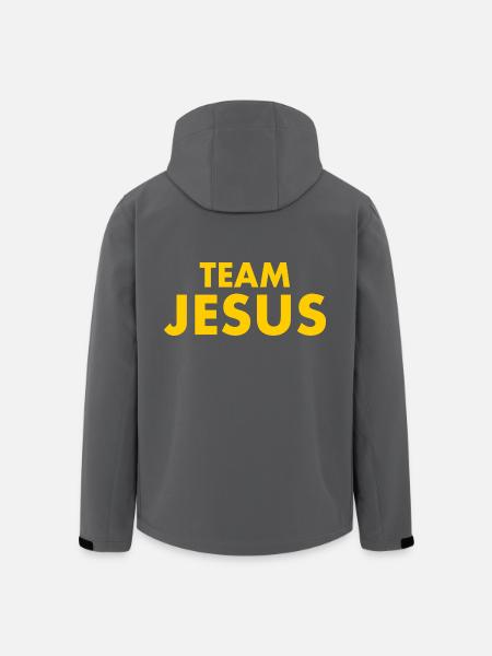 Team jesus - Recycelte Männer Softshell-Jacke von Stanley/Stella - Anthrazit