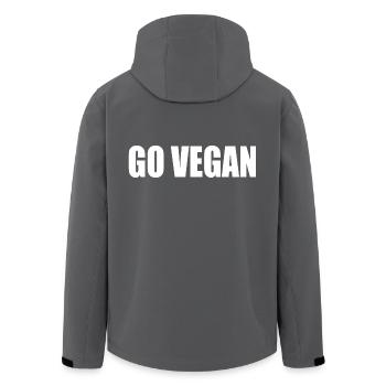 Go vegan - Recycelte Männer Softshell-Jacke von Stanley/Stella - Anthrazit - Hinten - AI Model Male 185 light (185cm)