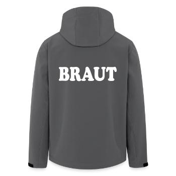 Braut - Recycelte Männer Softshell-Jacke von Stanley/Stella - Anthrazit - Hinten - AI Model Male 185 light (185cm)