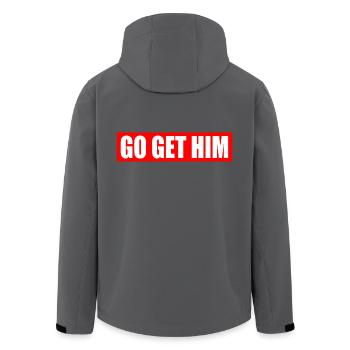 Go get him - Recycelte Männer Softshell-Jacke von Stanley/Stella - Anthrazit - Hinten - AI Model Male 185 light (185cm)