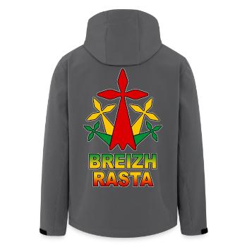 breizh rasta - Recycelte Männer Softshell-Jacke von Stanley/Stella - Anthrazit - Hinten - AI Model Male 185 light (185cm)