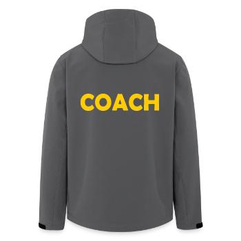Coach - Recycelte Männer Softshell-Jacke von Stanley/Stella - Anthrazit - Hinten - AI Model Male 185 light (185cm)