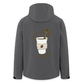 Kein Kaffee? - Recycelte Männer Softshell-Jacke von Stanley/Stella - Anthrazit - Hinten - AI Model Male 185 light (185cm)