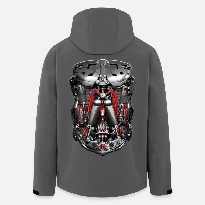 CYBORG ARMOR – Geek & Science-Fiction - Recycelte Männer Softshell-Jacke von Stanley/Stella - Anthrazit