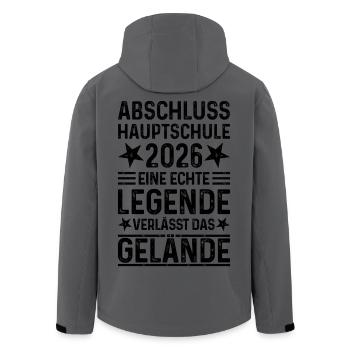 Diplôme du secondaire 2026 - Veste softshell homme en polyester recyclé Stanley/Stella - charbon - Dos - AI Model Male 185 light (185cm)