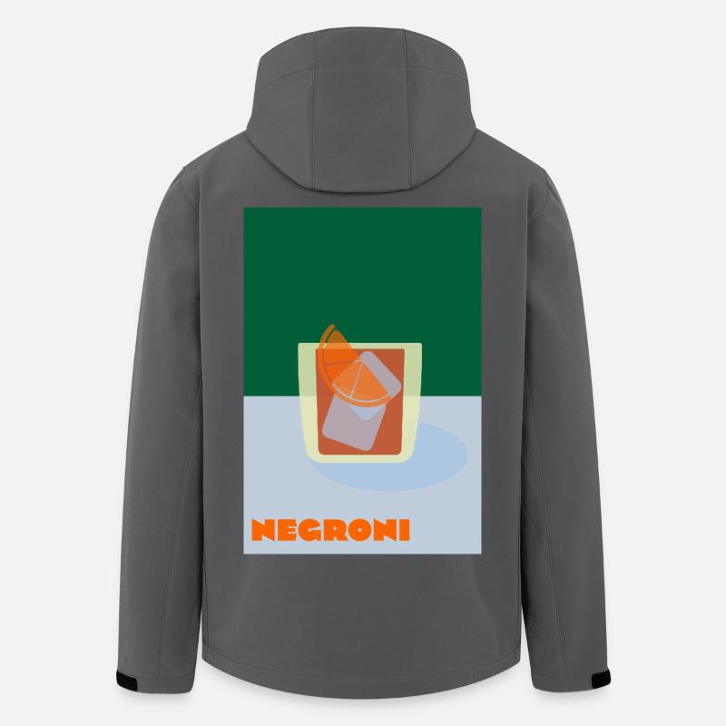 Negroni – Bold Cocktail Print - Recycelte Männer Softshell-Jacke von Stanley/Stella - Anthrazit