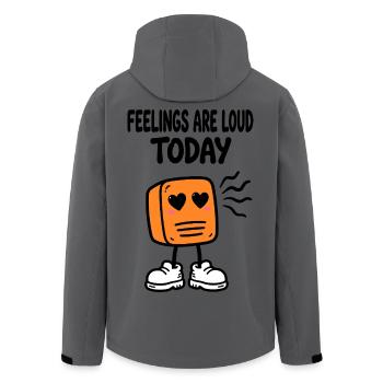 Today everyone is too loud - Men’s Recycled Softshell Jacket by Stanley/Stella - anthracite - Back - AI Model Male 185 light (185cm)