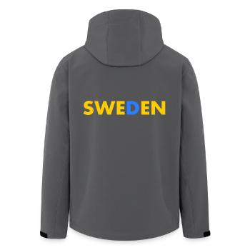 Schweden - Recycelte Männer Softshell-Jacke von Stanley/Stella - Anthrazit - Hinten - AI Model Male 185 light (185cm)