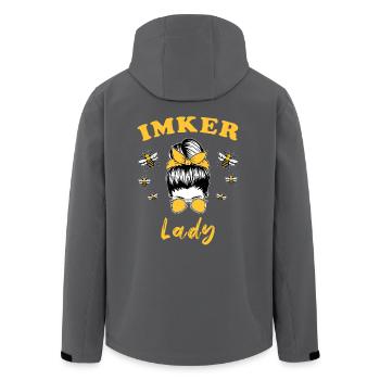 Imker Lady Imker Frauen - Recycelte Männer Softshell-Jacke von Stanley/Stella - Anthrazit - Hinten - AI Model Male 185 light (185cm)
