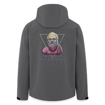 Sokrates Philosoph Student Geschenk - Recycelte Männer Softshell-Jacke von Stanley/Stella - Anthrazit - Hinten - AI Model Male 185 light (185cm)