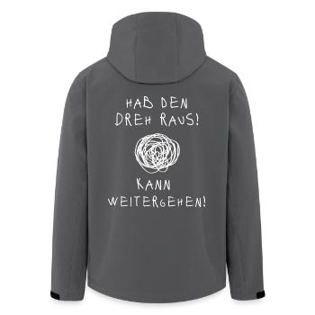 Den Dreh raus haben Bürohumor - Recycelte Männer Softshell-Jacke von Stanley/Stella - Anthrazit - Hinten - AI Model Male 185 light (185cm)
