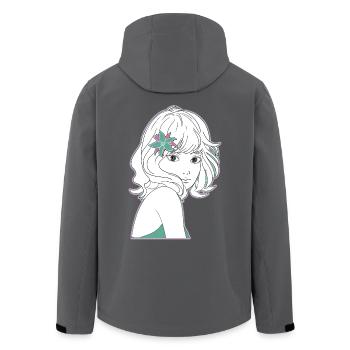 Manga Girl Anime - Recycelte Männer Softshell-Jacke von Stanley/Stella - Anthrazit - Hinten - AI Model Male 185 light (185cm)