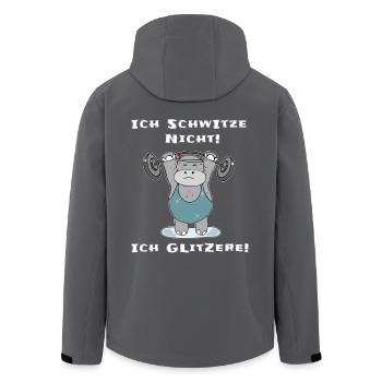 Ich schwitze nicht ich glitzere Krafsportler - Recycelte Männer Softshell-Jacke von Stanley/Stella - Anthrazit - Hinten - AI Model Male 185 light (185cm)