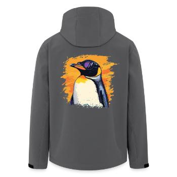Pinguin cool Sonnenbrille Tiere Tier - Recycelte Männer Softshell-Jacke von Stanley/Stella - Anthrazit - Hinten - AI Model Male 185 light (185cm)