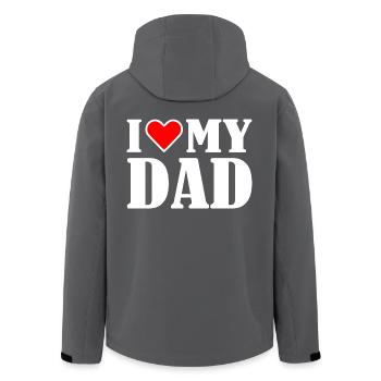 I love my dad - Recycelte Männer Softshell-Jacke von Stanley/Stella - Anthrazit - Hinten - AI Model Male 185 light (185cm)