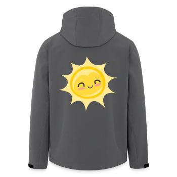 Sonne - Sonnenstrahlen Sonnenlicht Sommer Spass - Recycelte Männer Softshell-Jacke von Stanley/Stella - Anthrazit - Hinten - AI Model Male 185 light (185cm)
