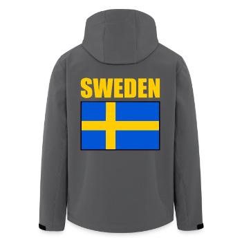 Schweden - Recycelte Männer Softshell-Jacke von Stanley/Stella - Anthrazit - Hinten - AI Model Male 185 light (185cm)
