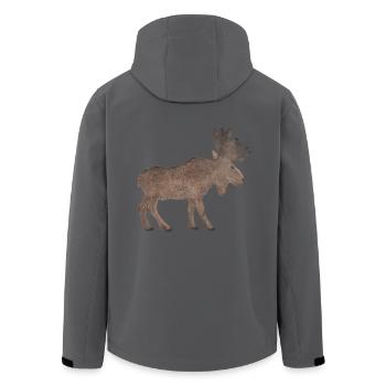 Elch - Recycelte Männer Softshell-Jacke von Stanley/Stella - Anthrazit - Hinten - AI Model Male 185 light (185cm)