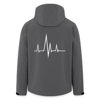Frequenz - Puls - Recycelte Männer Softshell-Jacke von Stanley/Stella - Anthrazit - Hinten - AI Model Male 185 light (185cm)