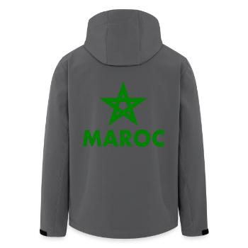 Marokko - Recycelte Männer Softshell-Jacke von Stanley/Stella - Anthrazit - Hinten - AI Model Male 185 light (185cm)