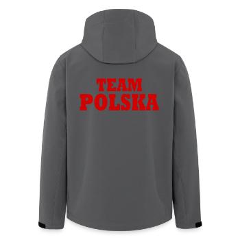 Team polska - Recycelte Männer Softshell-Jacke von Stanley/Stella - Anthrazit - Hinten - AI Model Male 185 light (185cm)