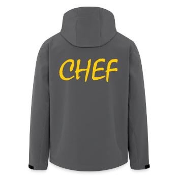 Chef - Recycelte Männer Softshell-Jacke von Stanley/Stella - Anthrazit - Hinten - AI Model Male 185 light (185cm)