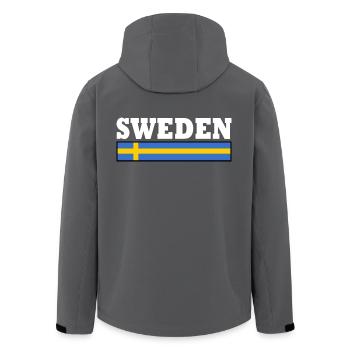 Schweden - Recycelte Männer Softshell-Jacke von Stanley/Stella - Anthrazit - Hinten - AI Model Male 185 light (185cm)