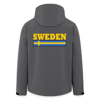 Schweden - Recycelte Männer Softshell-Jacke von Stanley/Stella - Anthrazit - Hinten - AI Model Male 185 light (185cm)