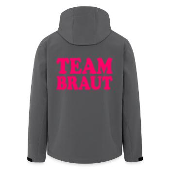 Team braut - Recycelte Männer Softshell-Jacke von Stanley/Stella - Anthrazit - Hinten - AI Model Male 185 light (185cm)